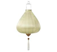 linterna asiática, Linterna de seda ovalada china tradicional vietnamita japonesa color sólido colgante con borla for bodas, fiestas, festivales y decoración del hogar(Beige,14 Inch)
