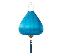 linterna asiática, Linterna de seda ovalada china tradicional vietnamita japonesa color sólido colgante con borla for bodas, fiestas, festivales y decoración del hogar(Blue,14 Inch)