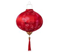 linterna asiática, Linterna de seda ovalada vietnamita, linterna colgante decorativa clásica china con borla for el hogar, exterior, jardín, fiesta, decoración boda(Red,20 Inch)