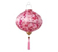 linterna asiática, Linterna de seda ovalada vietnamita, linterna colgante decorativa clásica china con borla for el hogar, exterior, jardín, fiesta, decoración boda(Pink,12 Inch)