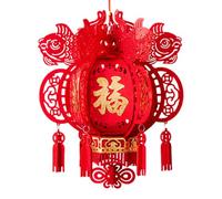 Linterna china 60 x 35 cm reutilizable plegable rojo engrosada tela no tejida bendición suerte linterna china año nuevo farolillo rojo para Año Nuevo Festival de Primavera Boda Fiesta Decoración