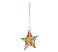 Linterna Colgante Marroquí Con Forma Estrella, Estilo Hierro Linterna Colgante Con Estrellas Colores Adornos Para Colgar Portavelas Para El Hogar Bodas Al Aire Libre Centros Mesa Para Fiestas (Dorado)