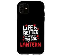 Linterna con Nombre de Gato La Vida es Mejor con mi Linterna de Gato Carcasa para iPhone 11