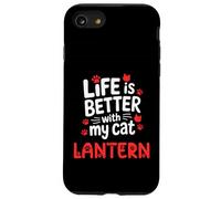 Linterna con Nombre de Gato La Vida es Mejor con mi Linterna de Gato Carcasa para iPhone SE (2020) / 7/8