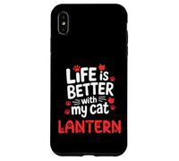 Linterna con Nombre de Gato La Vida es Mejor con mi Linterna de Gato Carcasa para iPhone XS MAX