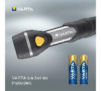 Linterna con Pilas, Multi LED, 40 , 62h de Duración, 29m de Alcance, Carcasa Resistente a Golpes, Correa de Incluida, Funciona con 2 Pilas AA (incluidas), 16.3cm de - VARTA
