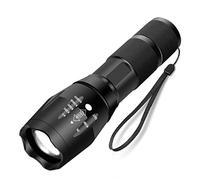 Linterna con zoom LED T6 XML, linterna de mano táctica súper brillante de 2000 lúmenes, enfoque ajustable, mini linterna pequeña impermeable, función de seguridad estroboscópica SOS (linterna única)