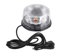 Linterna de advertencia para techo de coche, 8 LED, 40 W, 12, 24 V, luz de emergencia estroboscópica montada magnética con 10 modos para policía, bomberos, ambulancia, camión, (amber)