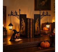 Linterna de biblioteca decorativa para libros, lámpara de biblioteca de bruja, mini lámpara colgante en miniatura para estanterías, mini acento para rincón de lectura, hogar, lectores (variante de