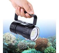 Linterna de Buceo, 180W 18000 Lumen IPX8 Equipo de Buceo a Prueba de Agua, 300m a 500m Luz de Buceo con 3 Luces Y 7 Modos, Linterna Subacuática para Buceo Al Aire Libre