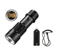 Linterna de buceo impermeable de 5000 lúmenes, clasificación IP68, interruptor magnético con cuatro modos de iluminación incluyendo SOS, para buceo y aventuras al aire libre (A)