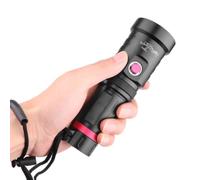 Linterna de Buceo Xhp70 D60, 1500 Lm, 3 Modos | Aleación de Aluminio, Ipx8 hasta 25m, Interruptor Pulsador, 270g, Negro Estilo Aleatorio