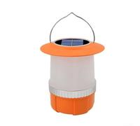 Linterna de camping con manivela solar, luz de trabajo LED recargable con modos blanco y cálido, lámpara portátil impermeable a prueba de polvo para senderismo al aire libre (A)