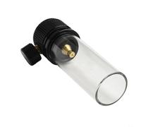 Linterna de camping de gas con tanque de 100 g - Válvula de cobre estable llama lámpara exterior para tienda de campaña de senderismo - Negro (lámpara de gas negro)