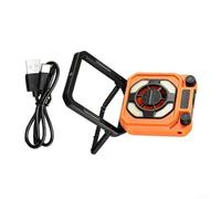 Linterna de camping recargable con ventilador y pantalla de batería Naranja | Se adapta a tienda de campaña, cuerpo de metal ABS, pantalla de alimentación digital, refrigeración multivelocidad