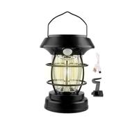 Linterna de camping solar, LED al aire libre con 4 modos de iluminación, 13 x 13 x 15,5 cm, resistente al agua portátil, plegable manija, emergencia Power Source for Tent Garden Lawn Survival