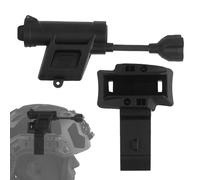 Linterna de Casco Manos Libres, Brazo Flexible Ajustable, Soporte para Carril y Borde del Casco, Luz LED para Juegos y Actividades al Aire Libre(Black)