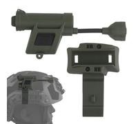 Linterna de Casco Manos Libres, Brazo Flexible Ajustable, Soporte para Carril y Borde del Casco, Luz LED para Juegos y Actividades al Aire Libre(Green)