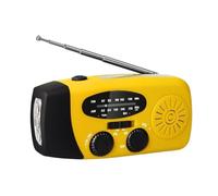 Linterna de emergencia con panel solar, batería recargable de radio, linterna LED, linterna de mano para camping, radio AM/FM Ra, linterna de Reino Unido, 2000 mAh de potencia Ra, cargador dab wat