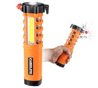 Linterna de emergencia para automóvil con cortador de cinturón de seguridad y interruptor de ventana, luz de trabajo LED y baliza de flash, herramienta de escape de automóvil que salva vidas para