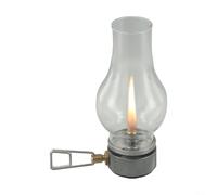 Linterna de gas portátil con diseño de cobre y vidrio, luz de camping de aleación para tienda de campaña al aire libre, lámpara compacta para mochileros que crea un ambiente romántico (lámpara de gas)