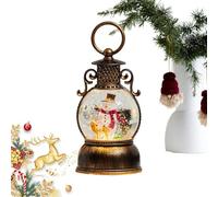 Linterna de globo de nieve de Navidad, temporizador de 6 horas, globo de nieve iluminado para mesa de Navidad, para mantel, comedor, debajo del árbol, sala de estar, dormitorio, alféizar de la ventana