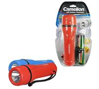 Linterna de goma Camelion que incluye 2 pilas D R20 - Blue