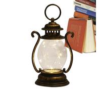 Linterna De Llama Vintage | Linter Huracán Colgante Metal Lanterrn Operación Batería Blanca Fría Lámparas Mesita Noche A La Antigua, Lámpara Mesa Decorativa Con Para Patio Interno Interior