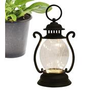 Linterna De Llama Vintage | Linter Huracán Colgante Metal Lanterrn Operación Batería Blanca Fría Lámparas Mesita Noche A La Antigua, Lámpara Mesa Decorativa Con Para Patio Interno Interior