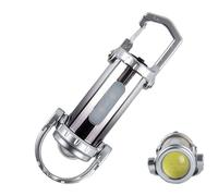 Linterna de llavero compacta, luz LED brillante portátil, mini linterna recargable con cuerpo de metal resistente, llavero compacto para senderismo, accesorio para exteriores con clip conveniente, equ