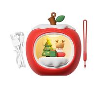 Linterna de luz nocturna de Navidad, diseño de casa de frutas, lámpara colgante recargable, decoración de vacaciones de interior, mesita de noche de invierno, dormitorio, estudio, iluminación | Luz