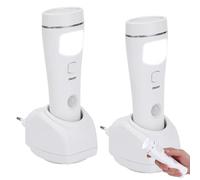 Linterna de noche de 2 unidades: lámpara LED de inducción, linterna recargable de pared con sensor de luz, linterna de emergencia para cortes de energía, emergencias, interiores y exteriores