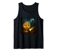 Linterna de Noche de Terror de Luna de Miedo Fantasma de Halloween Camiseta sin Mangas