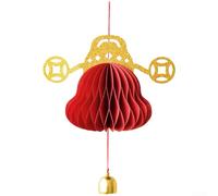 Linterna de origami de Año Nuevo chino para peces koi y decoraciones colgantes del Dios de la Riqueza, artesanía de papel rojo con simbolismo festivo para la prosperidad y la buena fortuna (juego de