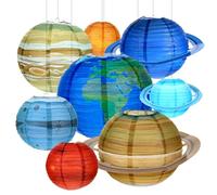 Linterna de papel planeta, sistema solar de 25 cm, pantallas de ensueño para niños, tema espacial