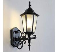 Linterna de Pared Vintage para Exteriores Tradición Balcón Aplique de Pared Vidrio Impermeable Decoración de Pared Exterior Iluminación Estilo Europeo Jardín Retro E27
