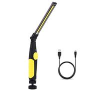 Linterna de Trabajo COB LED Recargable Iman Profesional, Linterna Trabajo LED Recargable USB Plegable y Rotación de 360 °, Luz de Trabajo Portatil, para Casa Auto Camping Emergencia Reparacion