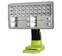 Linterna de Trabajo LED inalámbrica para Exteriores de Largo Alcance, Foco Hipoke 3300LM y lámpara de Reflector Compatible con Ryobi One+ 14,4V-18V batería de Iones de Litio Ni-CD Ni-Mh(sin batería)