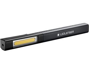 Linterna de trabajo LED Ledlenser iW2R Laser, recargable, IP20, 150 lúmenes, puntero láser, 2 niveles de luminosidad, linterna tipo bolígrafo, clip de fijación, cable USB, trabajo de operario