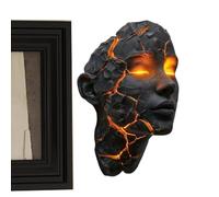 Linterna espiritual espeluznante y agrietada: estatuilla fantasmal mística, resplandor de casa encantada | Relieve de fantasía oscura para pasillo, entrada, Bar, estudio, apartamento, tema de terror,