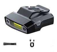 Linterna frontal activada por movimiento recargable para pesca 48 horas de funcionamiento impermeable ligero con modo de luz roja 5 ajustes ajustables clip de tapa USB linterna de cabeza 800 mAh