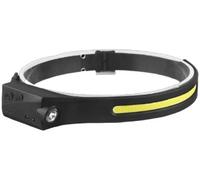 Linterna frontal COB de 5 W + LED de 1 W 350 lm 1200 mAh con sensor de movimiento manual (negro) - REXER