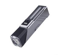 Linterna frontal de esquina LED de ángulo recto recargable con base magnética giratoria, luz lateral RGB, 1800 mAh IPX4 (gris)