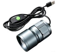 Linterna frontal de pesca USB de 10 W con enfoque ajustable de inundación a punto y tres opciones de luz para pesca nocturna (A)