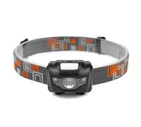 Linterna frontal impermeable de 3 LED con 1000 lúmenes, 4 modos, incluyendo SOS y LED rojos, interruptor luminiscente IPX4, ligero, 50 g, tamaño compacto, 56 x 40 x 35 mm, para pesca al aire libre