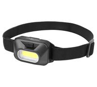 Linterna Frontal LED COB 1W, 125lm, 14m, IPX2, Negra - 1600-0357
