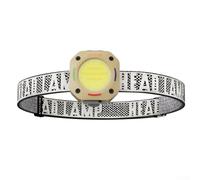 Linterna frontal LED con cabeza ajustable de 90 grados y base magnética para iluminación flexible durante el camping, senderismo y trabajo técnico (W33)