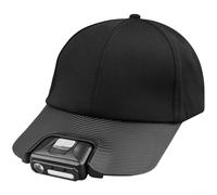 Linterna frontal LED con sensor, tapa portátil con luz de 4 bombillas, sombrero de seguridad ajustable para mecánicos de almacén, casco de trabajo recargable por USB (A)