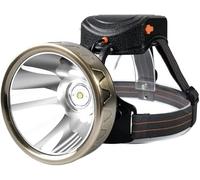 Linterna frontal LED, faro delantero de luz potente, recargable, montada en la cabeza, de xenón, de largo alcance, para exteriores, con anzuelo, para pesca, con batería de litio, lámpara de miner