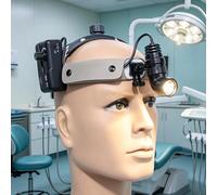 Linterna frontal LED quirúrgica para otorrinolaringología de 5 W, linterna frontal médica y dental, iluminación de 80 000 lx, intensidad y circunferencia de la cabeza ajustables, fácil de transportar,